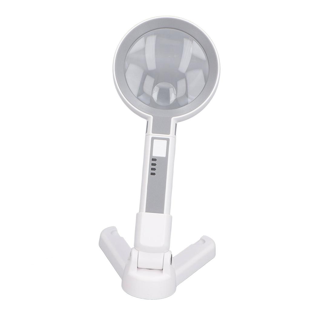 Magnifying Glass 5X 11X 18 LED Rechargeable 3 Brightness Levels Handheld Magnifier with Scale Folding Stand
