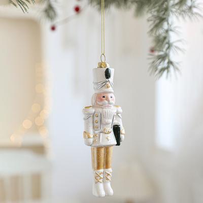Yousheng Christmas Ornaments White Plastic Tree/Snowman/Bell/Snowflake/Nutcracker Christmas Tree Ornament for Xmas Home Decor