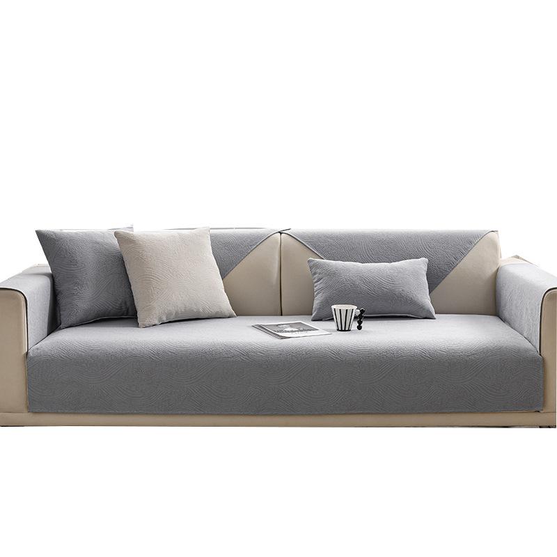 

Доступная роскошная подушка для дивана, современная простая и высококачественная кожаная нескользящая подушка для дивана, синель, универсальный чехол для четырех сезонов 70*70