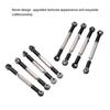 8Pcs Metal   Steering Linkage Aluminum Alloy Servo Link Pull Rod for WPL C14 C24 B14 MN D90 D91
