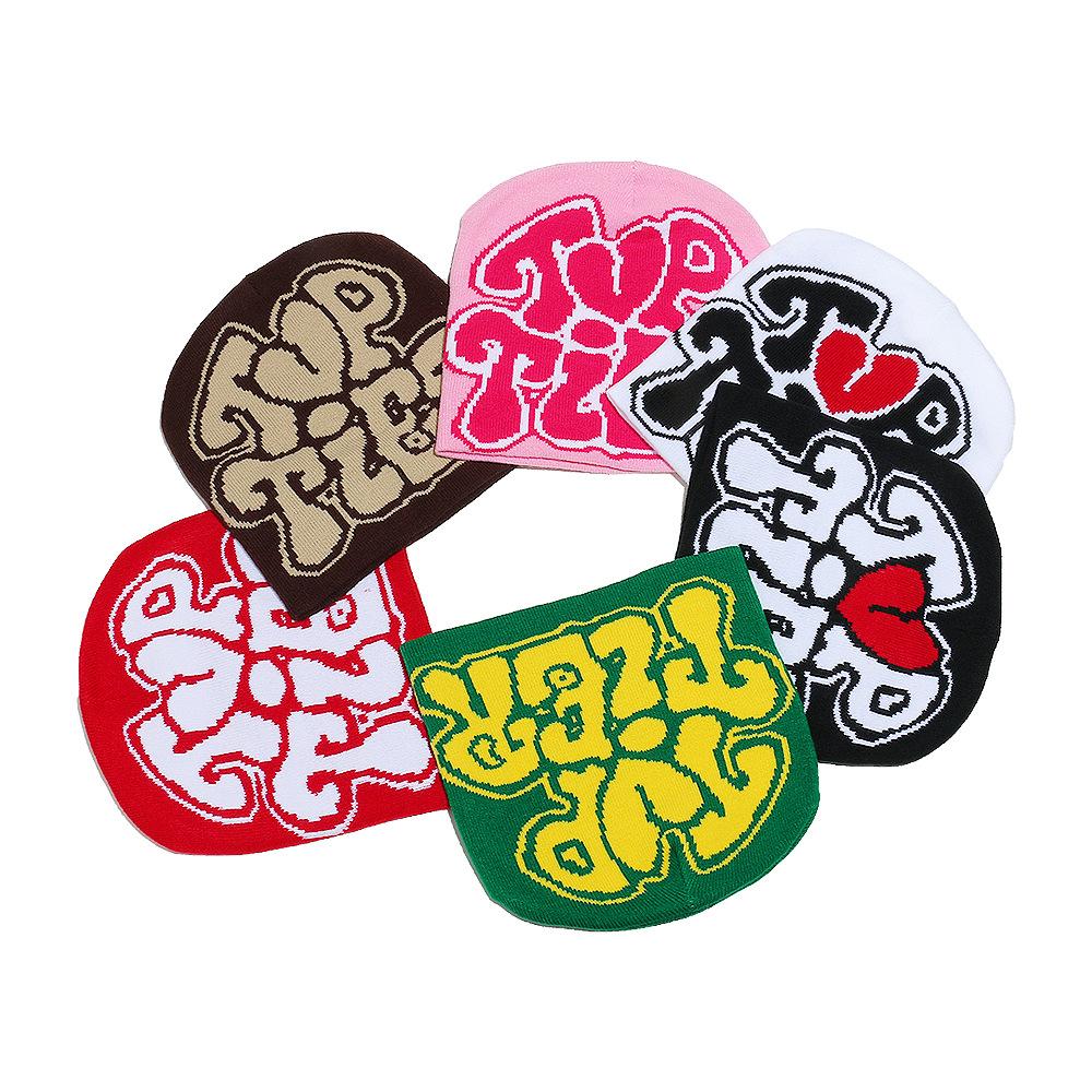 Jacquard Buchstaben Mütze Winter Kalt Warm Liebe Wollmütze Strickmütze Kaltmütze Männer und Frauen