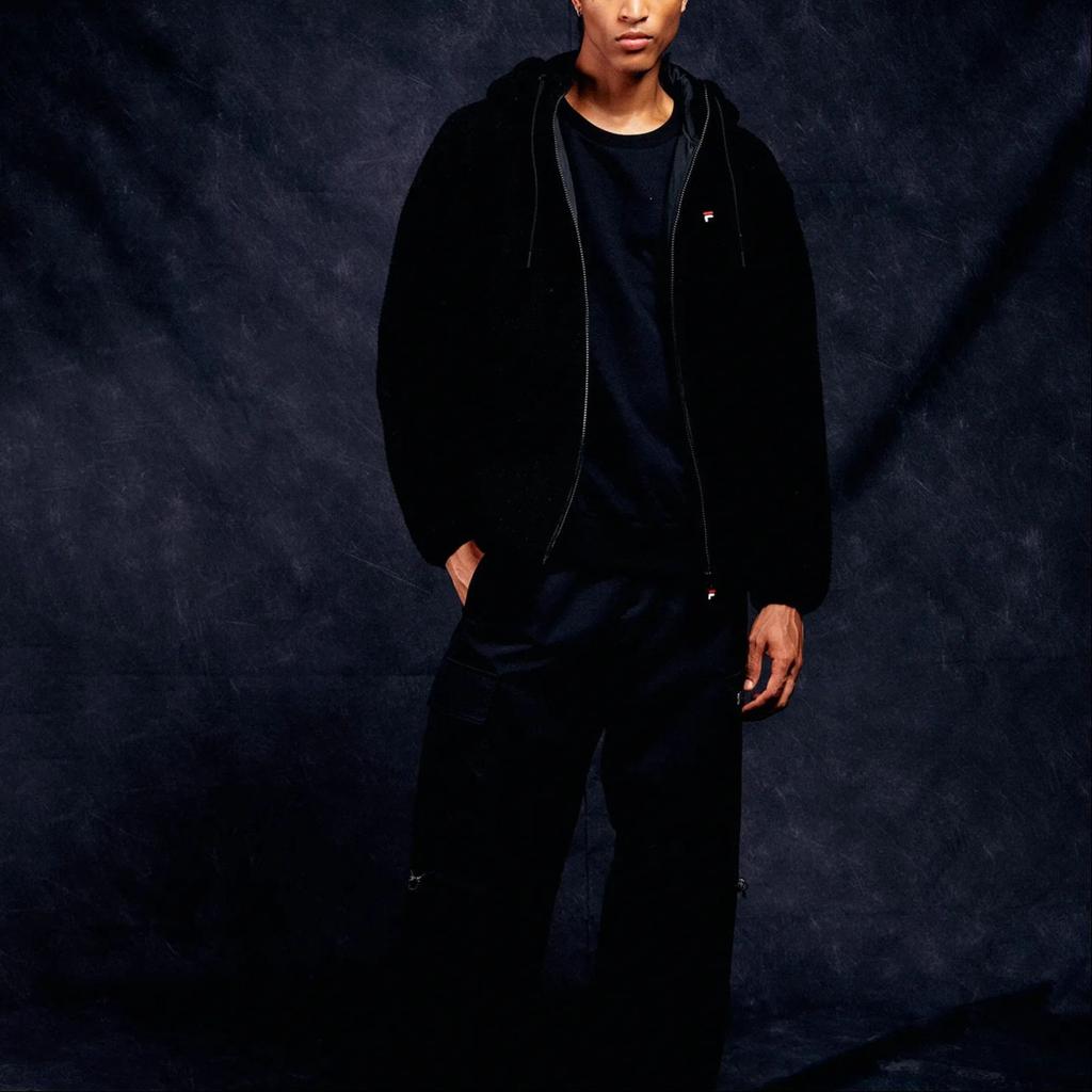 New FILA Jackets Unisex Black FE2PLF5101XBLK