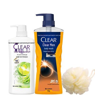 Clear & Fresh Oil Control Shampoo & Men's Shower Gel Set