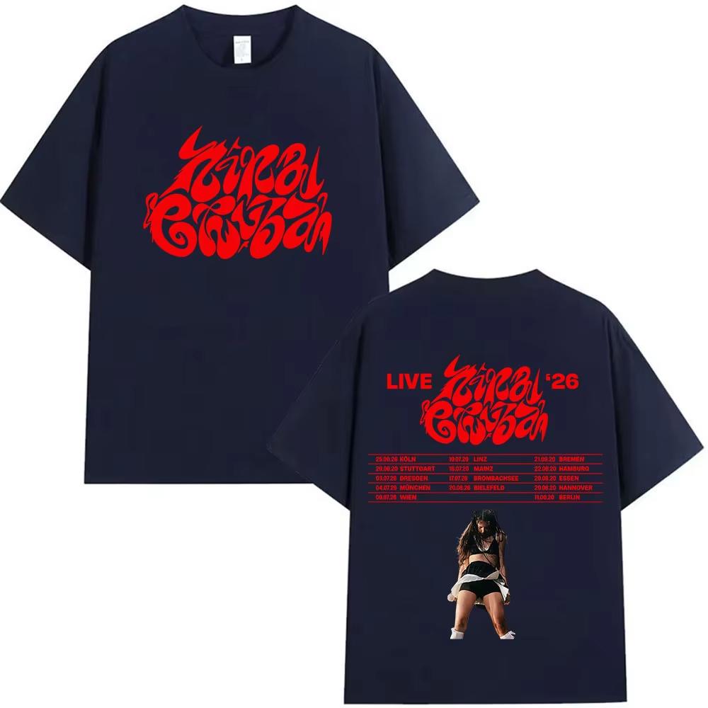 Rapper Nina Chuba Album Tour Merch T-shirts Men Women Vintage Oversized T Shirt Summer O-Neck Short Sleeve T-shirts Top