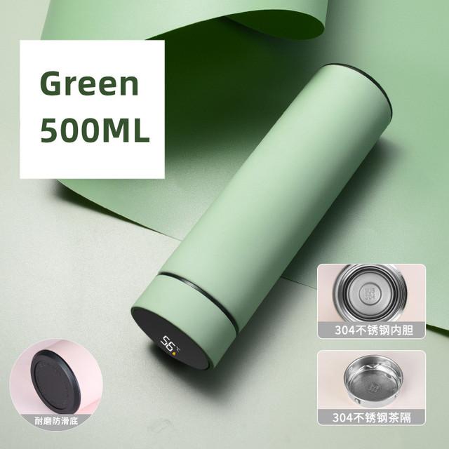 500ml Smart Temperature Display Thermos Cup Cute Children's Student Thermos Bottle Coffee Mug Stainless Steel Portable Thermos
