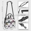 Cute French Bulldogs with Glasses Pattern Insulated Lunch Bag for Teens School Picnic Reusable Portable Thermal Bento Tote Bags