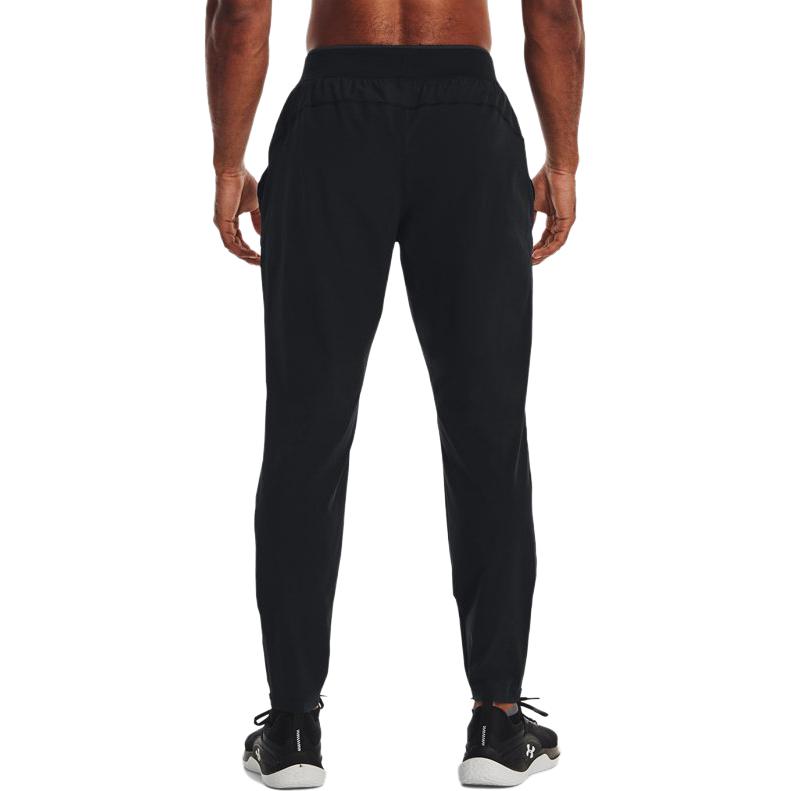 Under Armour Solid Color Elastic Sports Pants Men Bottoms Black 1376800-001