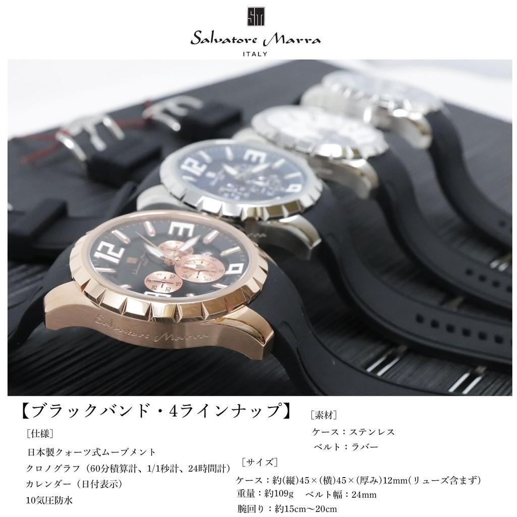 Salvatore Marra Chronograph 10 ATM Wasserdicht Gummi Japanisches Datumsanzeige Salvatore Marra Beliebte Marke Inklusive Uhrentuch Silber Herrenuhr,
