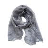 Spring and Autumn Scarf Korean Thin Style Fresh and Elegant Retro Embroidered Lace Scarf Solid Color Versatile Gauze Scarf