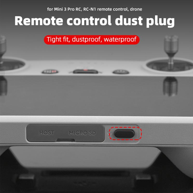 3pcs Silicone Dust Plug Type-c Interface Dust Cover Compatible For Dji Mini 3 Pro Remote Control