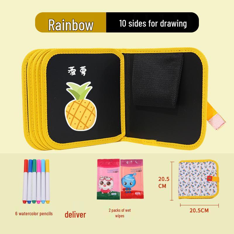 Portable Children's Drawing and Coloring Board - Reusable, Erasable, and Compact Toy for Kids