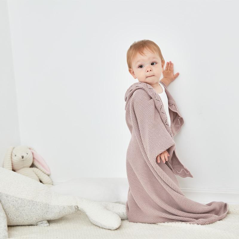 Nordic Baby Cotton Knit Yarn Swaddle and Stroller Blanket