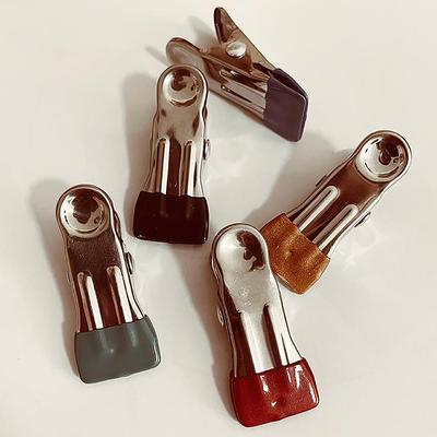 5Pcs Diy Leather Craft Metal Assistant Suture Clamp Handwork Fixing Leather Tool
