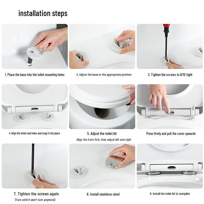 Hailead Universal Thickened Soft-Close UF Toilet Seat