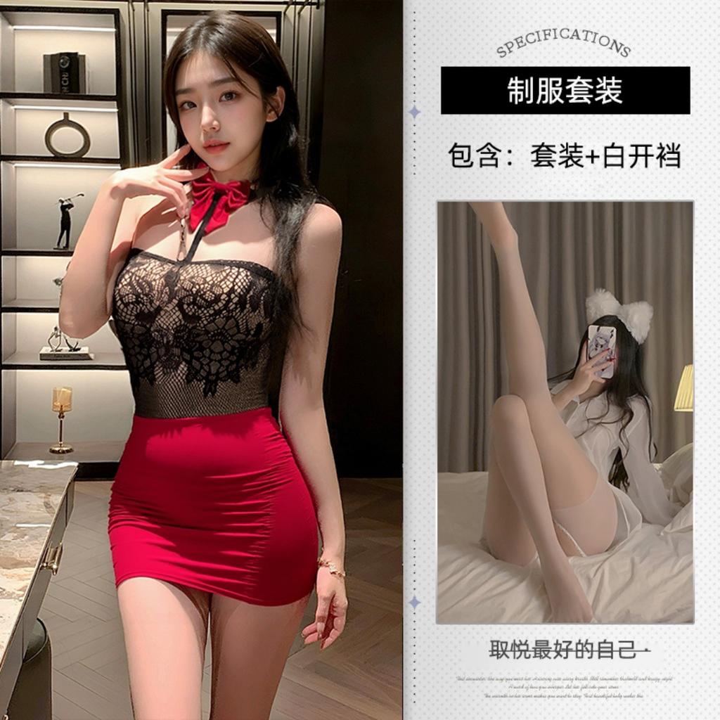 Sex underwear bed hip skirt uniform pure desire pajamas free large size Spice Girls midnight suit