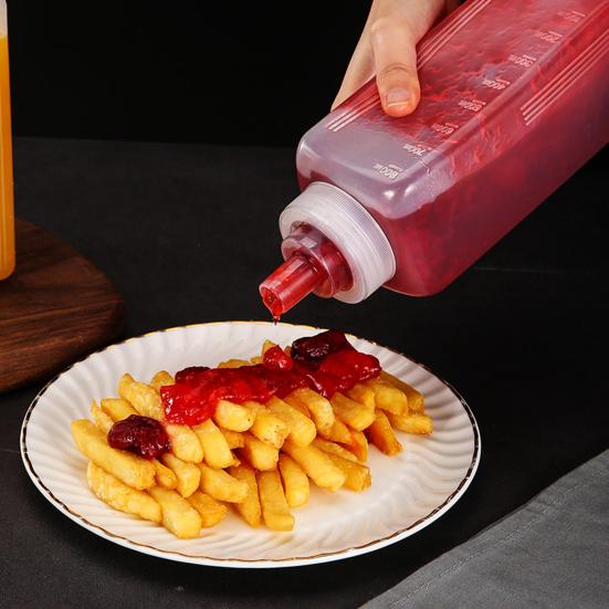 800ml OZ Squeeze Bottle Condiment Dispenser Ketchup Mustards Sauce Vinegar Household Seasoning Bottle for Kitchen
