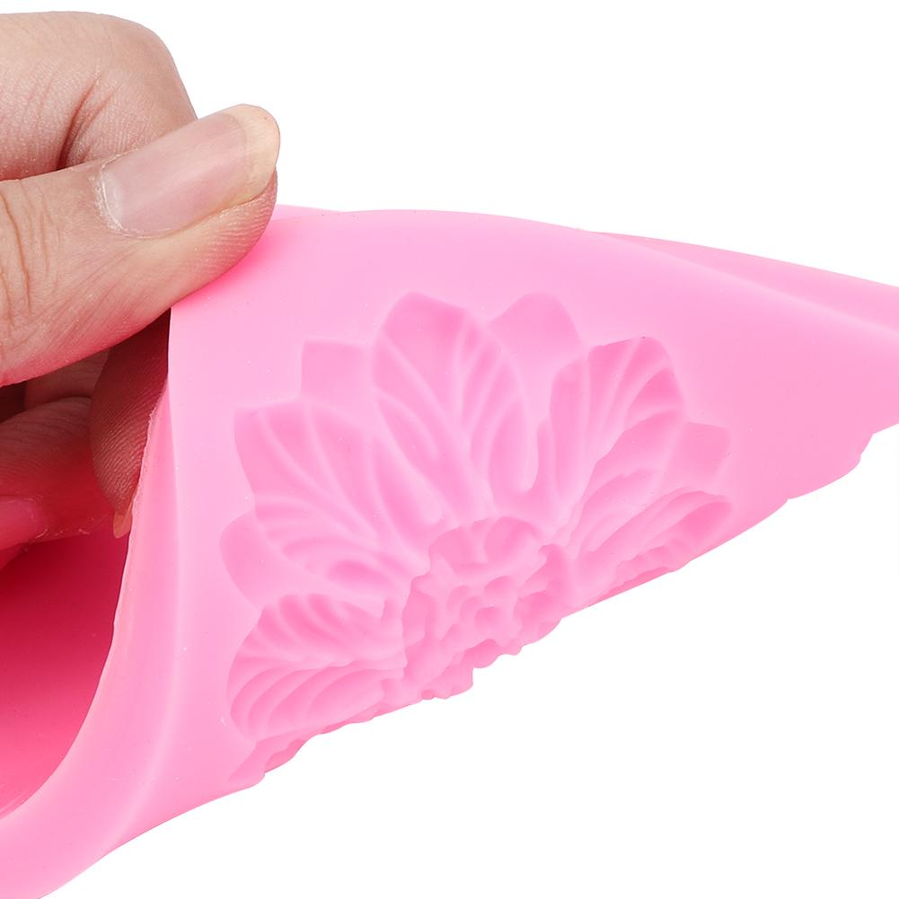 DIY Europäische geprägte Blume Silikonform Kuchen Fondant Keks Schokolade Form Dekorieren Backwerkzeug Rosa