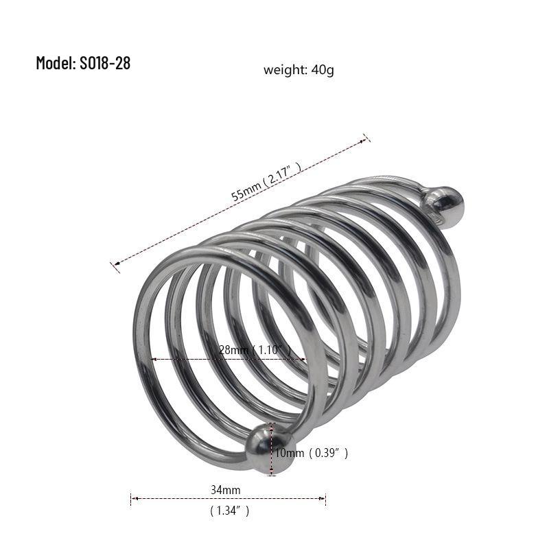 Inel Cock & Cage Dilator din Oțel Inoxidabil Jucărie pentru Plăcere și Preliminarii