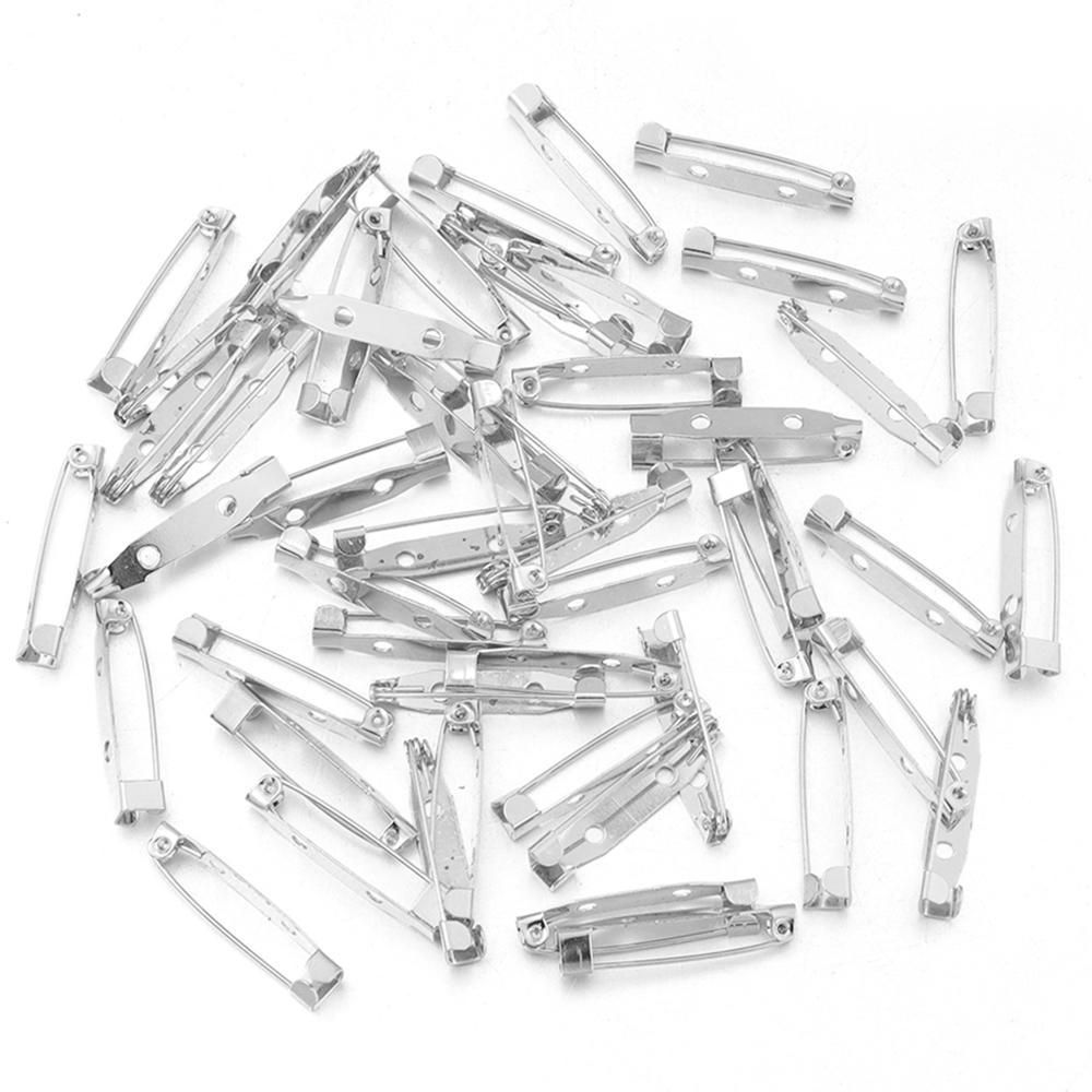 

30-50pcs/lot 15 20 25 30 35 40 45mm Metal Brooch Clip Base Pins Safety Pins Brooch Settings Blank Base For DIY Jewelry Making 15mm 50pcs