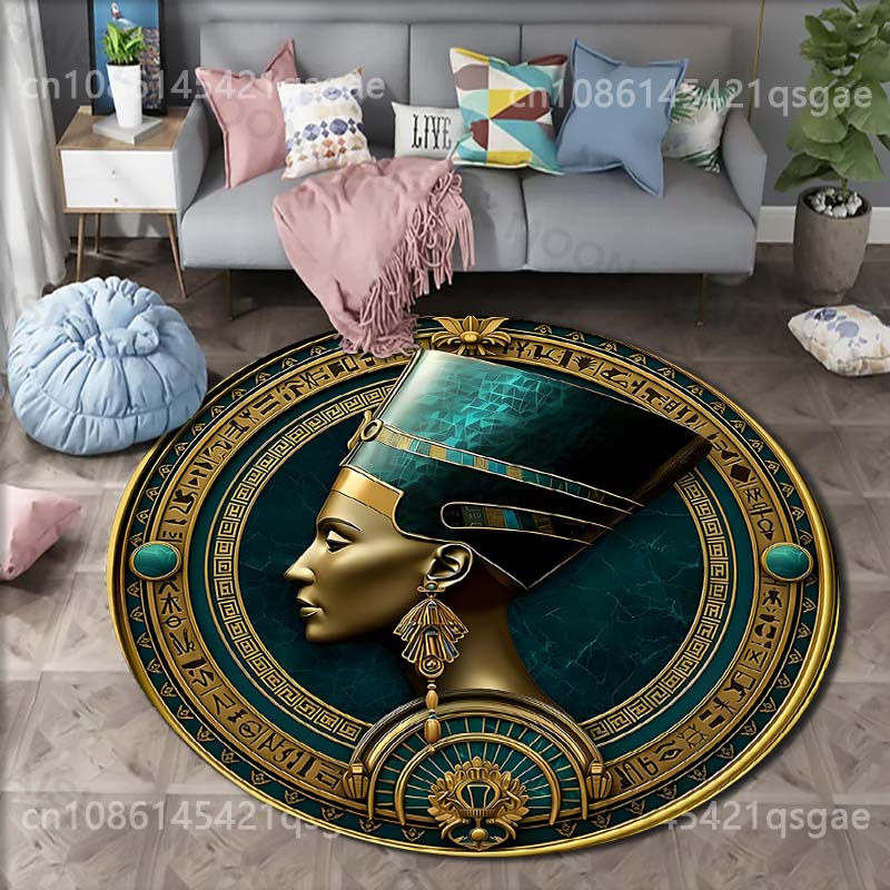 

15 Размеров Древнеегипетский Стихийный Жезл Принт Круглый Ковер Коврик для Гостиной Спальни Стола Стула Дивана Декоративный Коврик Подарки Diameter -60cm