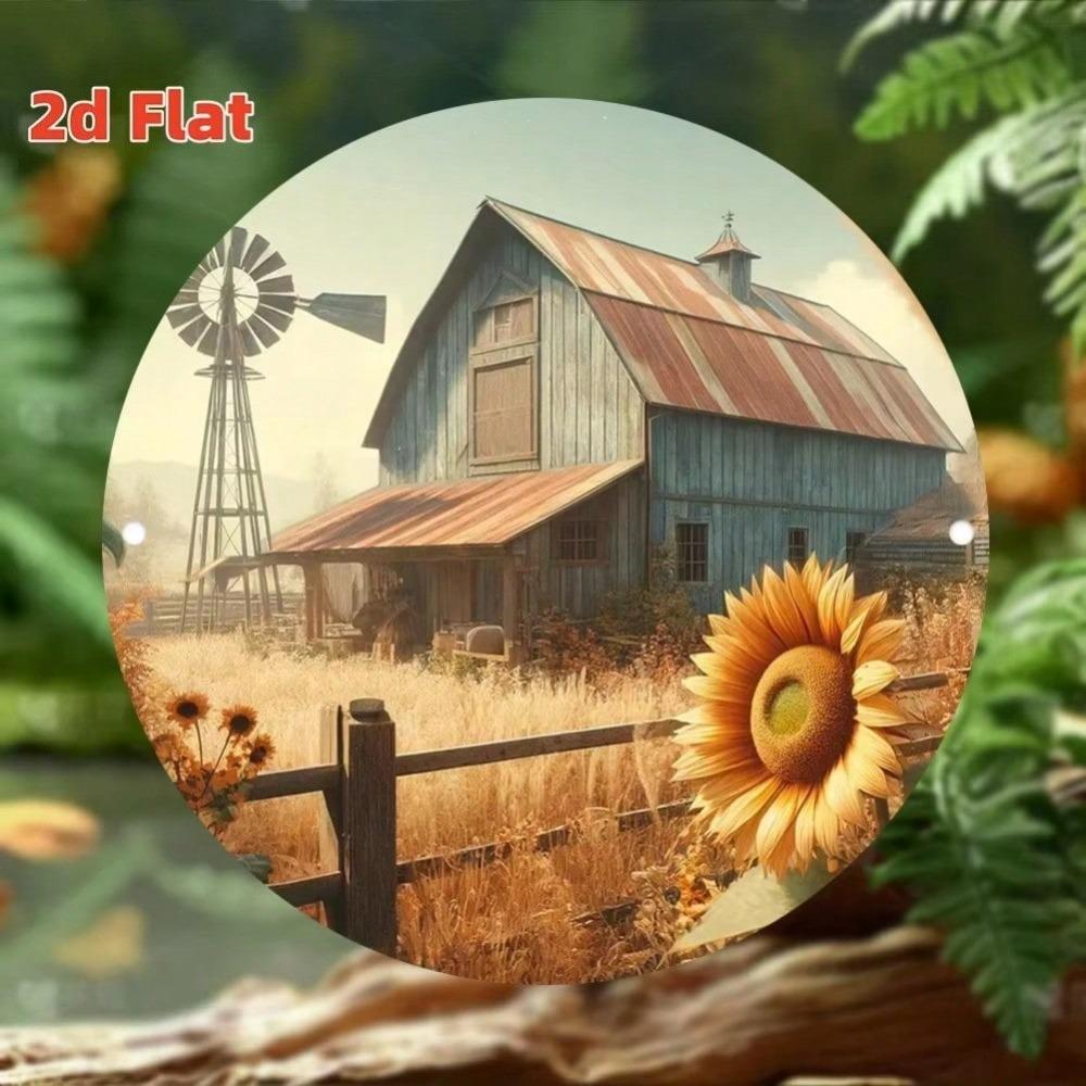 Flat Circular Metal Wall Art For Home Decoration Bar Club Sign Vivid Decor