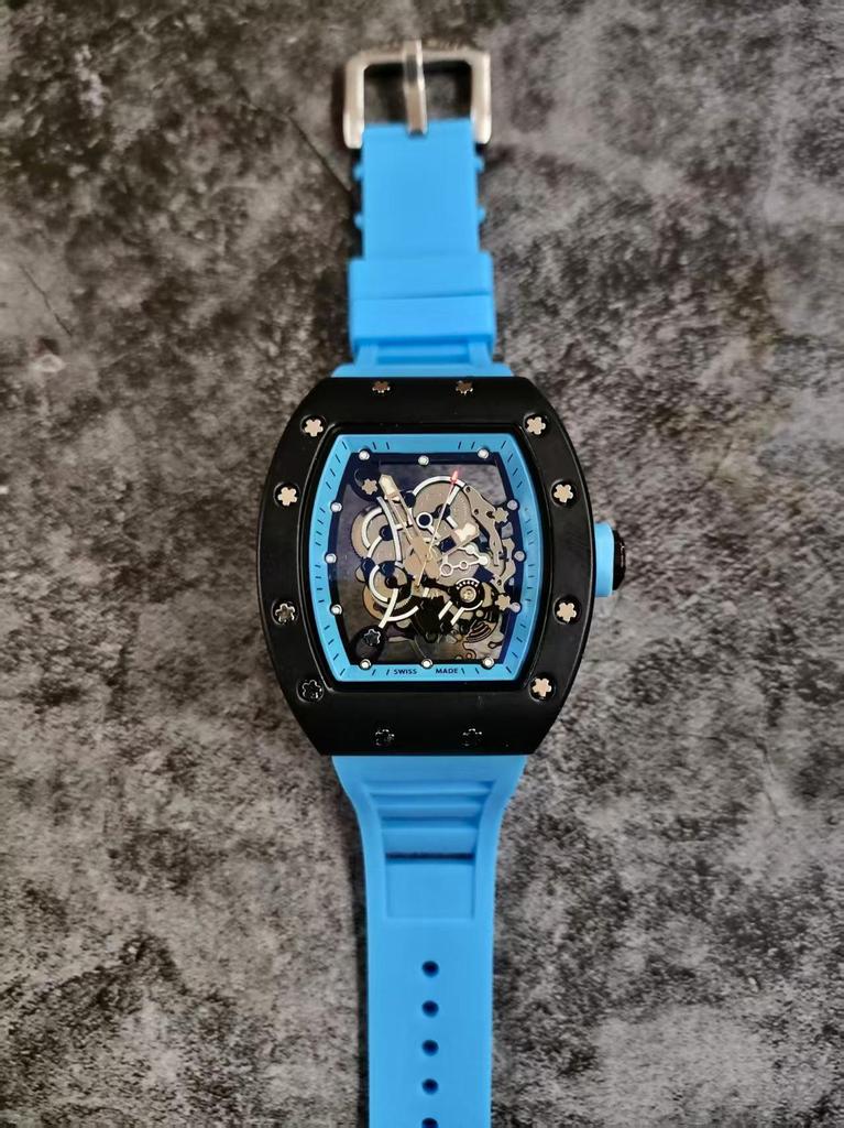 Men's Tonneau Quartz Sports Watch - Double-Sided Hollow Design