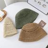 Summer Bucket Hat Straw Hat Versatile Japanese Woven Bucket Hat Beach Sun Protection Hat Women