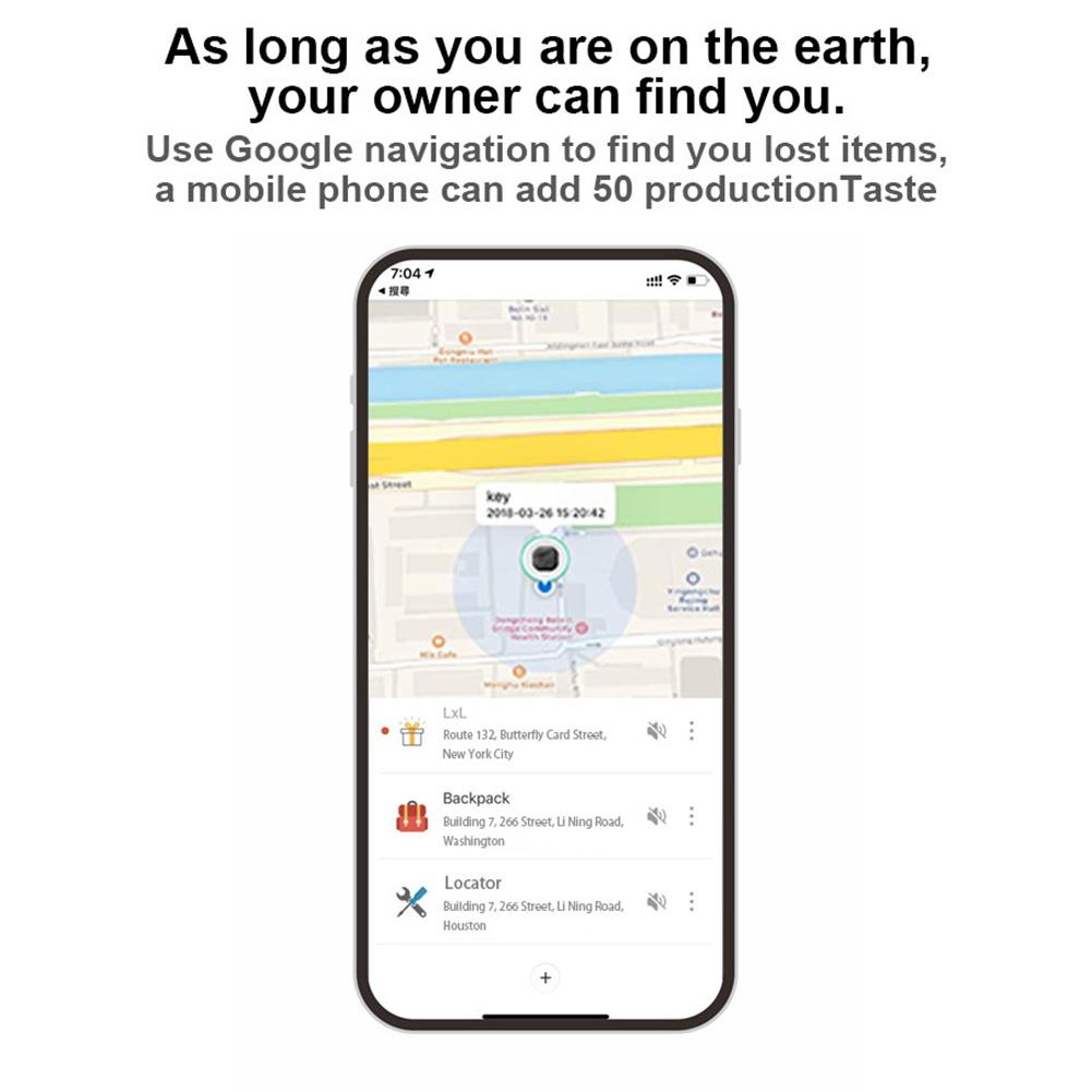 Mini GPS Locator Anti Lost Alarm Wallet Keychain Smart Tag Work with Apple Find My APP Bluetooth Keychain Pets Wireless Tracker
