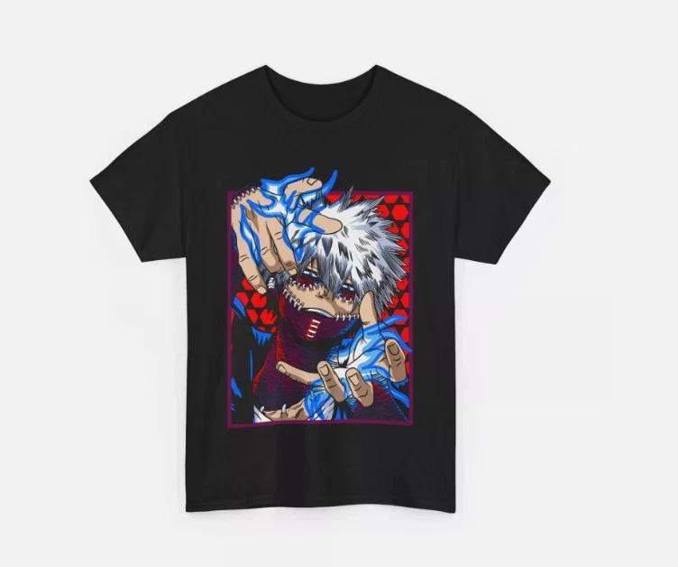 Anime Dabi Toya Todoroki Tee Anime Boku No Black T Shirt Size S 4XL S