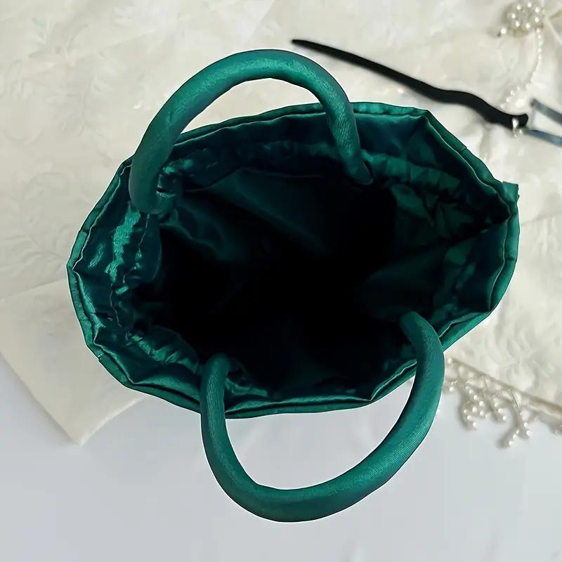 Yogodlns Retro Embroidery Drawstring Bag Flower Pattern Bucket Bag Womens Fashion Handbag Coin Purse