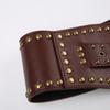Retro Punk-stil perlebelte med uregelmessige maljer - Hot Girl Trend All-Match hult bredt belte