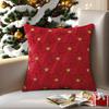 Plush Jacquard Christmas Pillow Cover Soft Home Decor Christmas Living Room Sofa Throw Cushion Cover Embroidered Pillowcase
