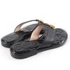 Great GUCCI Sandals Interlocking G black leather Women 36.5 695207 Used