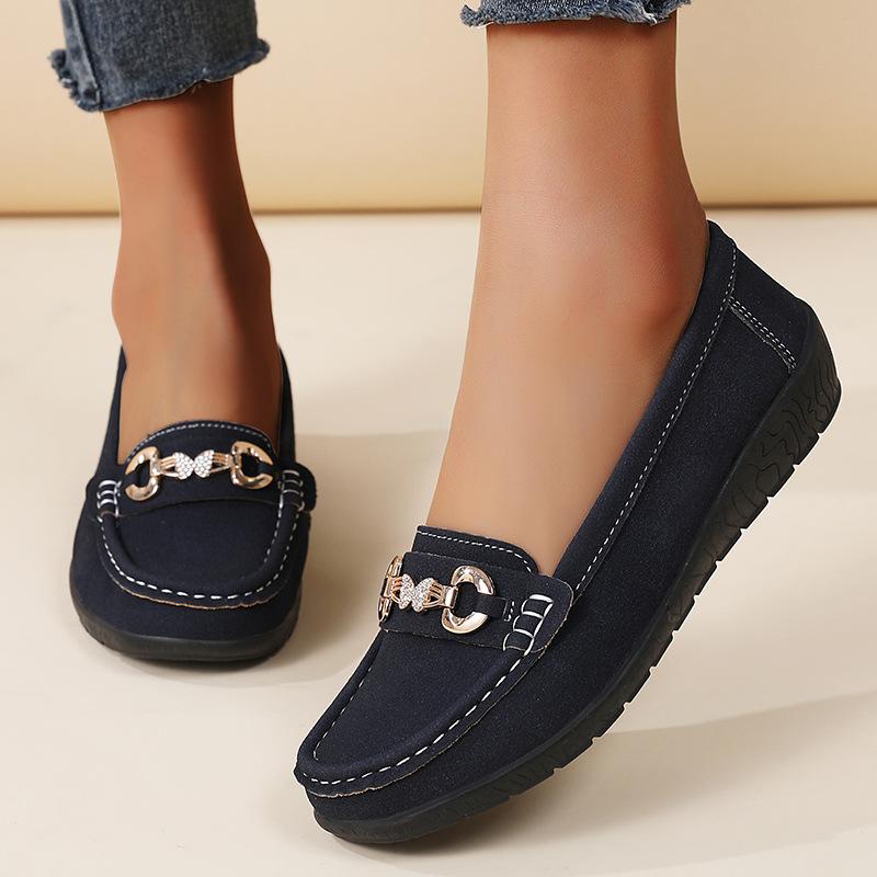 Loafers, Flat Heels, Women's Shoes, Moccasins, Cowhide Soles, Casual Shoes