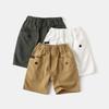 Toddler Boys Shorts Kids 2 To 3 4 5 6 7 8 Years Korean Summer Workwear Short Pants Pockets Brown White Sports Shorts