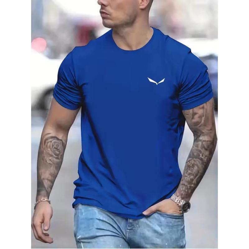Men's Summer Casual Loose 3D Printed Round Neck Short Sleeved Men's T-shirt Top