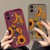 Sunflowers Pattern Case For iPhone 16 Pro Max 16e 15 14 13 12 11 XR XS 8 7 Flowers Patterned Shockproof Soft Silicone Colourful Phone Cover