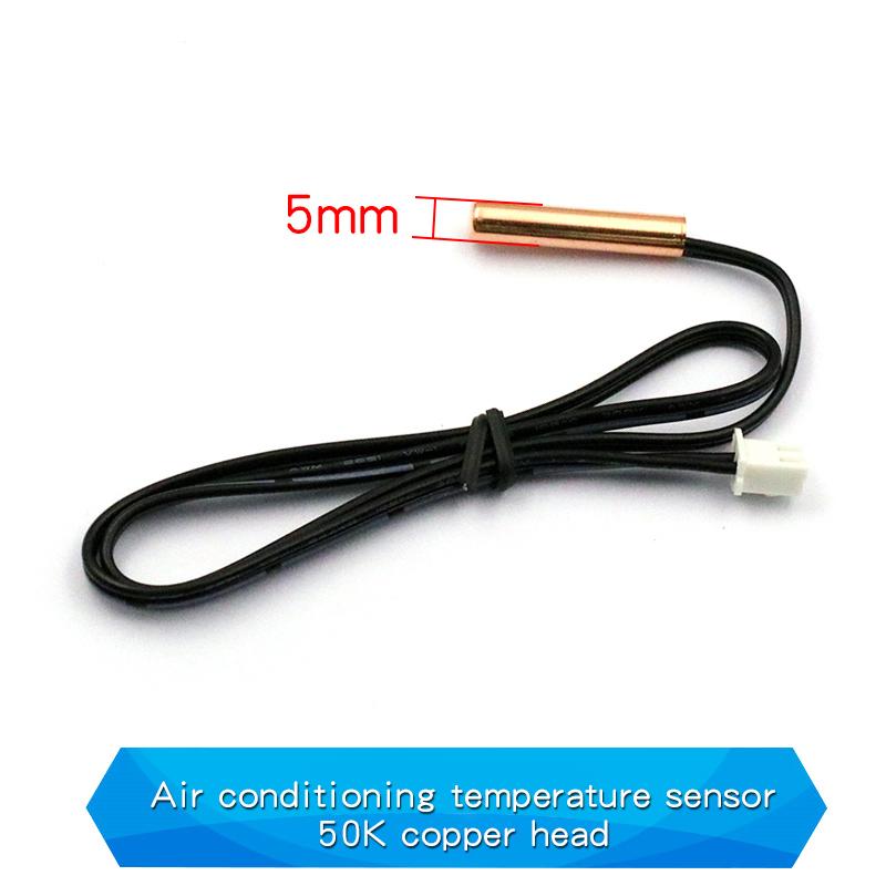 2PCS Air Conditioning Temperature Sensor 5K 10K 15K 20K 25K 50K 100K Conditioner Tube Sensor Rubber Head Copper Head
