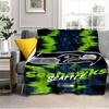 Seahawks Team Spirit Blanket Outdoor Flannel Blanket for Camping, Hiking, Garden Parties, Picnic Essentials,gift for Family and Friends