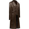European and American retro medieval long PU leather trench coat men's halloween cosplay punk locomotive leather jacket