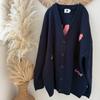 [USED] BTS DNA Cardigan Oversized Navy F