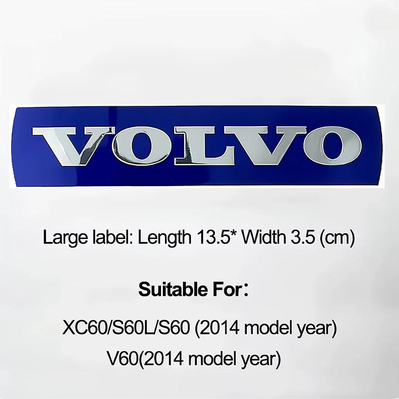 zpebr9 Car front grille logo/blue and black letter badge/steering wheel sticker for Volvo XC60 V60 S60 XC90 XC40 V40 V70 EX40 S80L S40