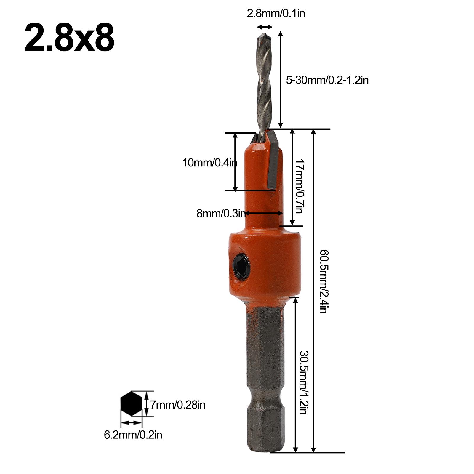 

1pc Drill Bit Hex Shank Woodworking Count Ersink Drill Bit Router Bit Screw Extractor Remover Demolition For Wood Milling Cutter