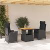 VidaXL Garden Dining Set with Cushions 3 Pcs, Patio Table, Patio Furniture, Outdoor Furniture, Black 3277445