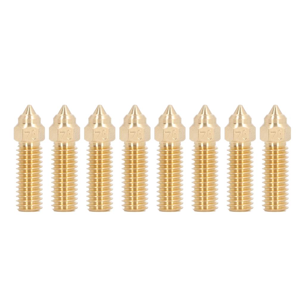 8pcs High Speed Extruder Nozzles 0.4mm High Flow Rate Rapid Heating Brass M6 Thread Nozzles for K1 for Kobra