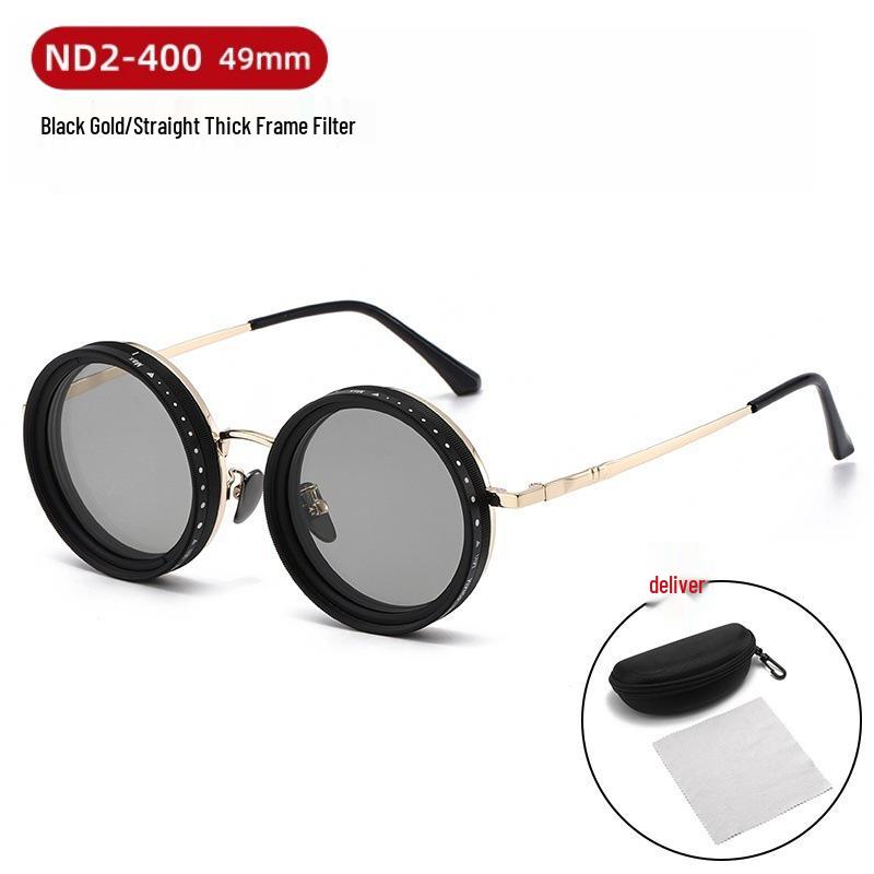 

Вращающиеся солнцезащитные очки с регулируемой поляризацией 9 уровней, защита UV400, круглый фильтр в стиле панк As shown on details page