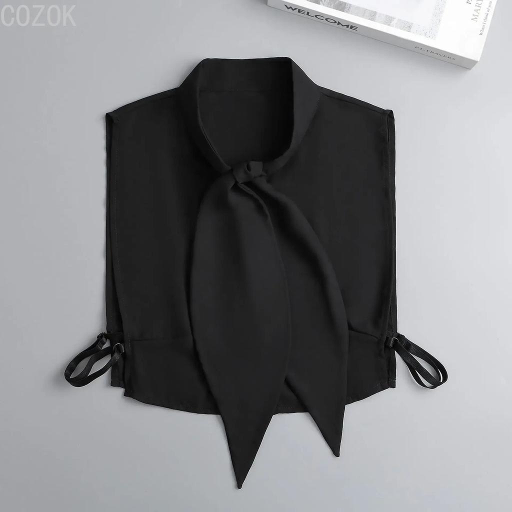 Girls Bowknots Lapel Shirt Detachable Collar Autumn Sweater Blouse Women Fake Collar Girls Removable Shirt Neck False Collar