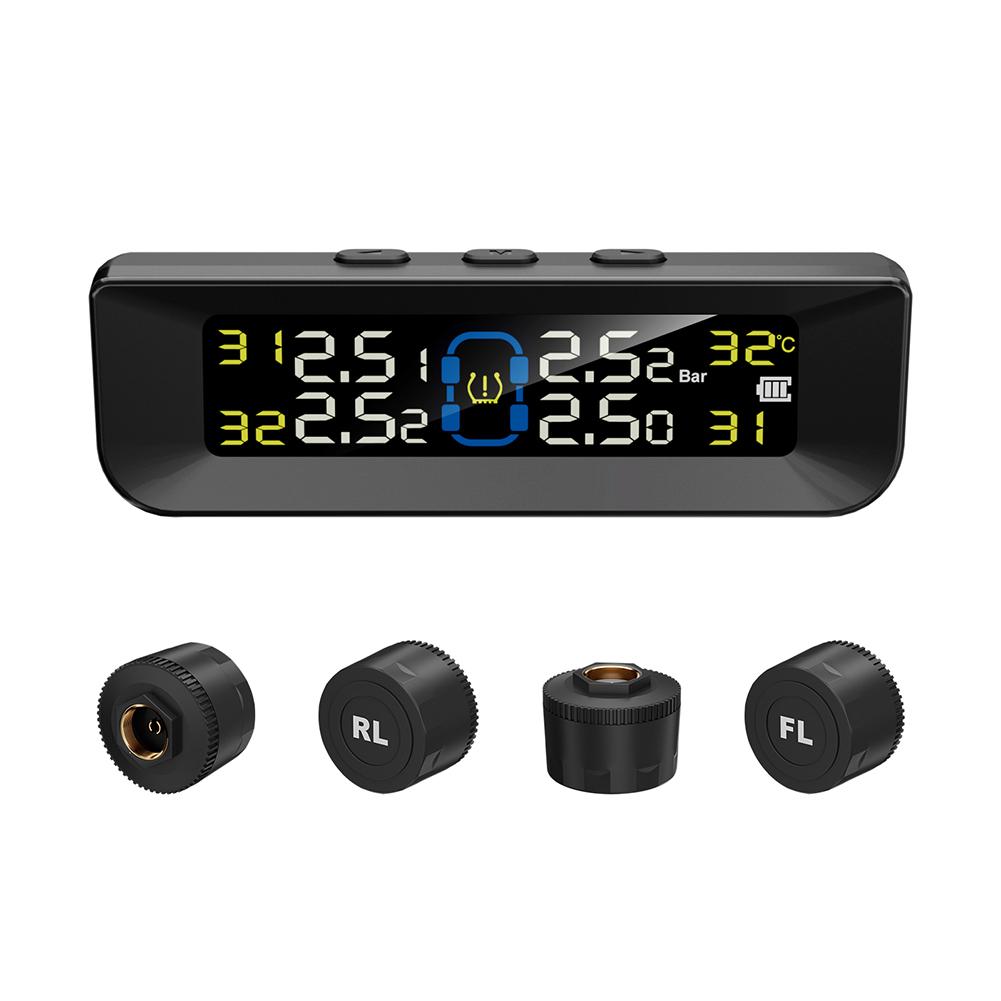 

Солнечная беспроводная TPMS высокоточная беспроводная система контроля давления в шинах с внешним/внутренним датчиком сигнализации давления в шинах