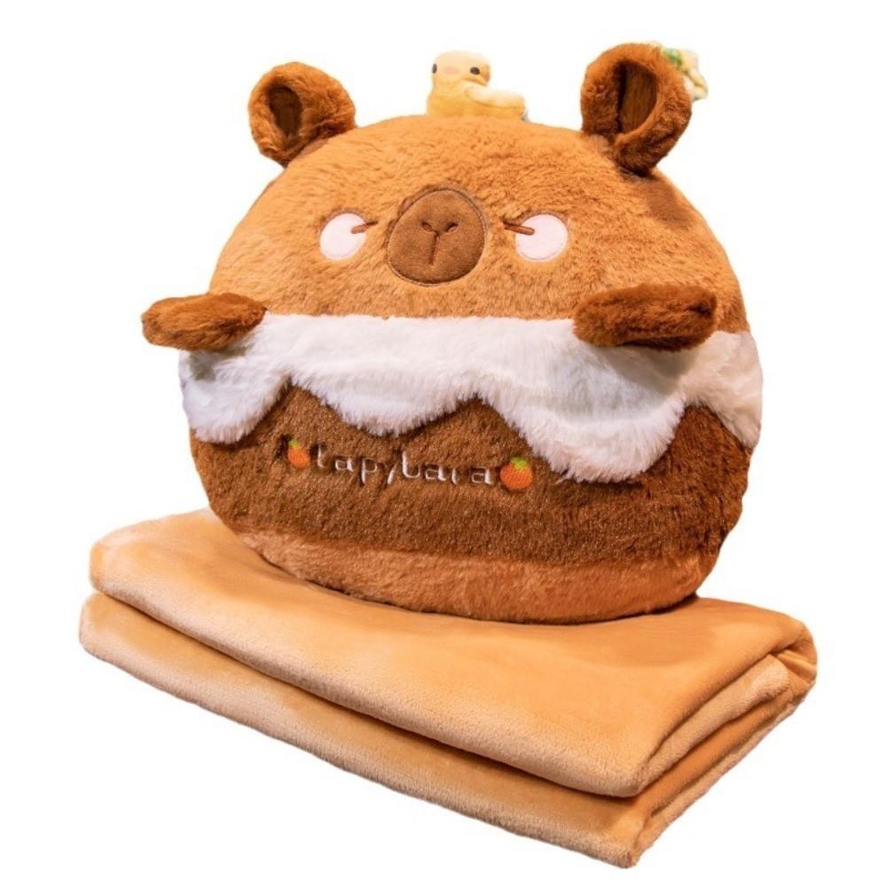 Cute 3 in 1 Quilt Pillow Fluffy Material Soft Texture Animal Pillow Cartoon Design Multifunctional Warm Blanket Winter Season