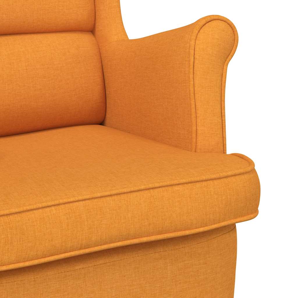 Rocking Chair Dark Yellow 74x90x102 Cm Fabric